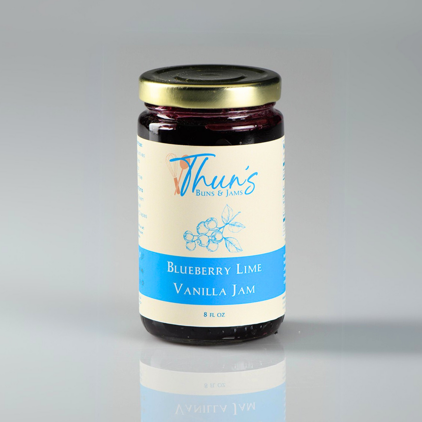 Thuns Buns and Jams Blueberry Lime Vanilla Jam Signature Collection