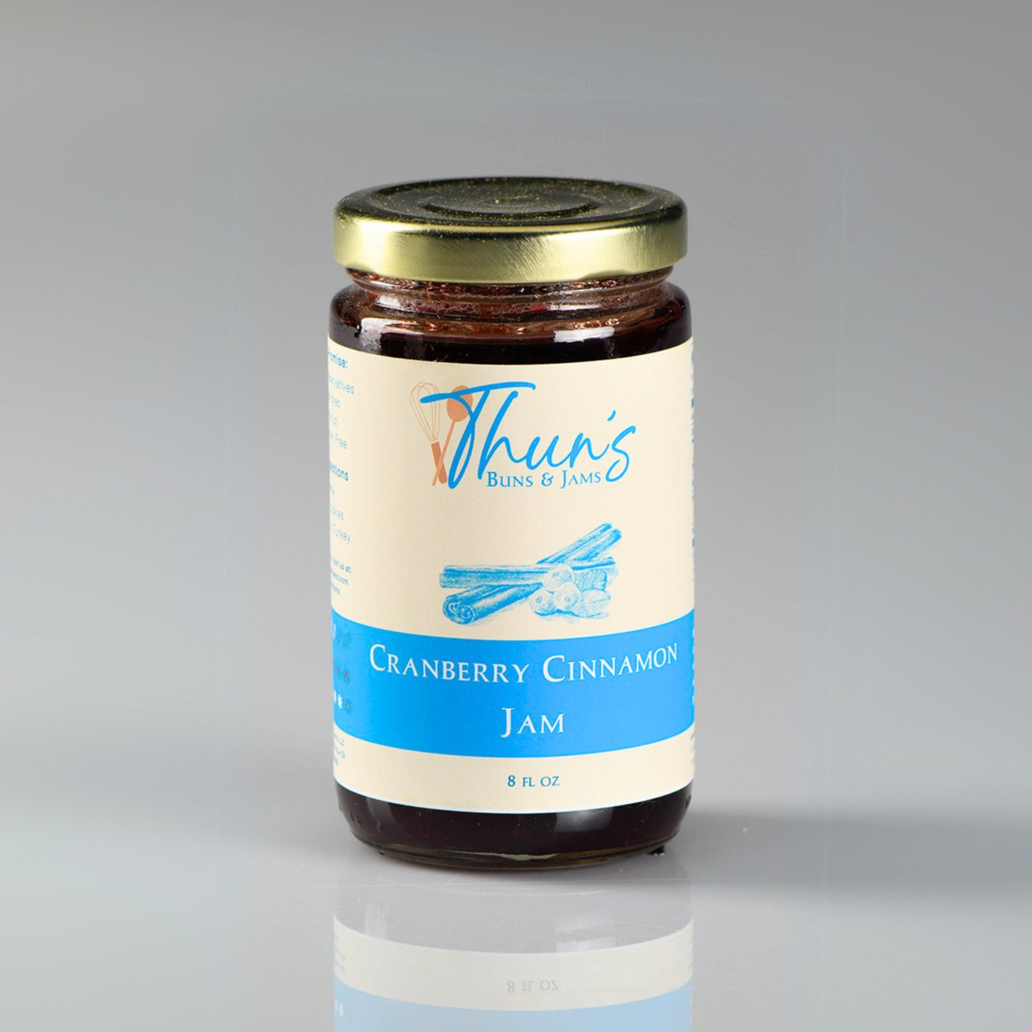 Thuns Buns and Jams Cranberry Cinnamon Jam Seasonal Collection