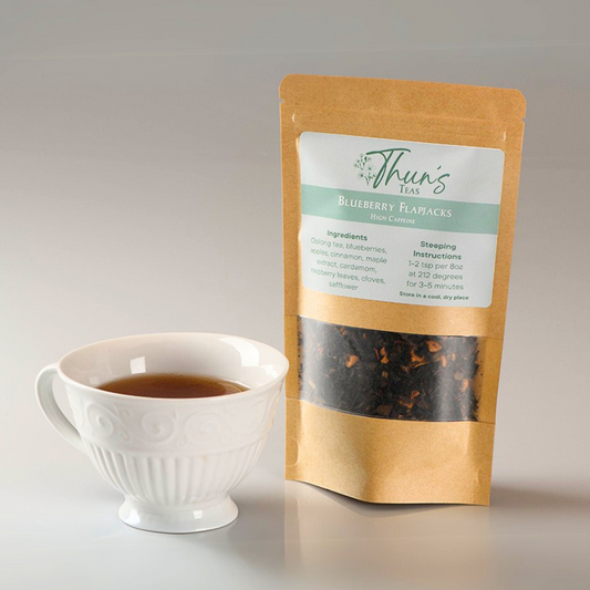 Thuns Buns and Jams Blueberry Flapjacks Black Tea Caffeine Collection Shop Hand Made Small Batch Teas and Jams